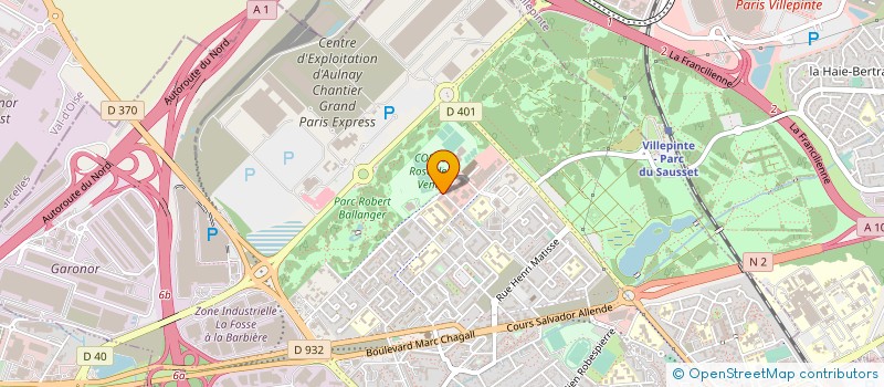localisation de l'entreprise ASSOCIATION SPORTIVE SCOLAIRE DU COLLEGE VICTOR HUGO D'AULNAY SOUS BOIS à AULNAY-SOUS-BOIS