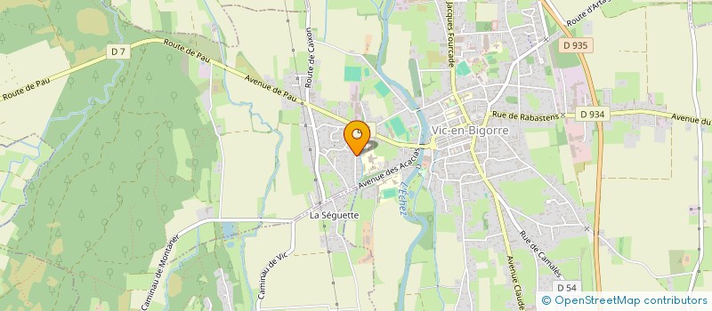 localisation de l'entreprise ASSOCIATION SPORTIVE SCOLAIRE DU LYCEE D'ENSEIGNEMENT GENERAL ET DE TECHNOLOGIE AGRICOLE  VIC-EN-BIGORRE