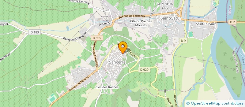 localisation de l'entreprise ASSOCIATION SPORTIVE SCOLAIRE DU SECTEUR LERE-SANCERRE  SANCERRE