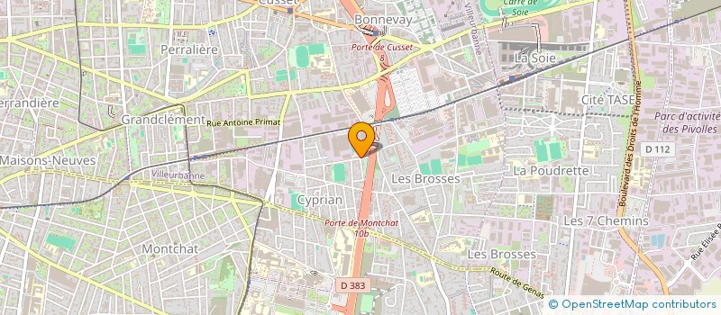 localisation de l'entreprise ASSOCIATION SPORTIVE SCOLAIRE JULES GUESDE  VILLEURBANNE