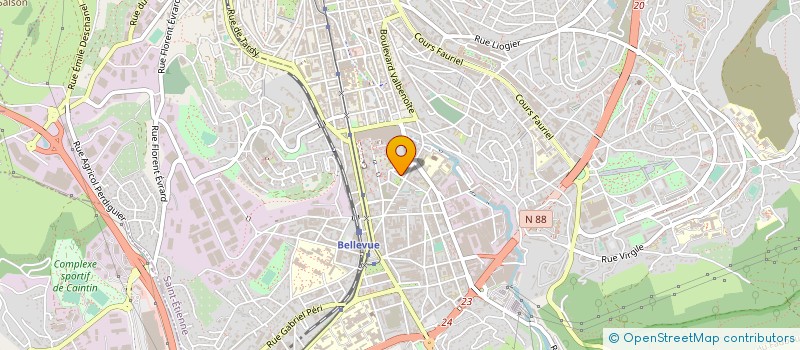 localisation de l'entreprise ASSOCIATION SPORTIVE SCOLAIRE LA VEUE 2  SAINT-ETIENNE