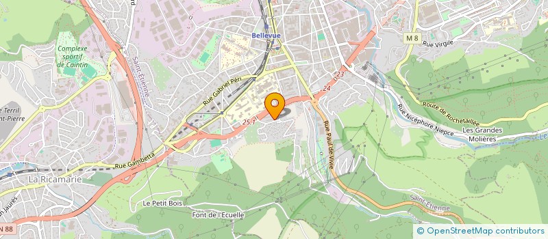 localisation de l'entreprise ASSOCIATION SPORTIVE SCOLAIRE LE GUIZAY  SAINT-ETIENNE