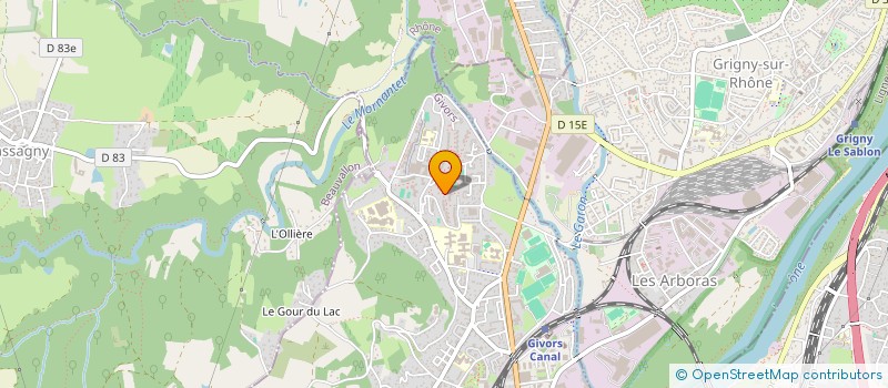 localisation de l'entreprise ASSOCIATION SPORTIVE SCOLAIRE ROMAIN ROLLAND  GIVORS