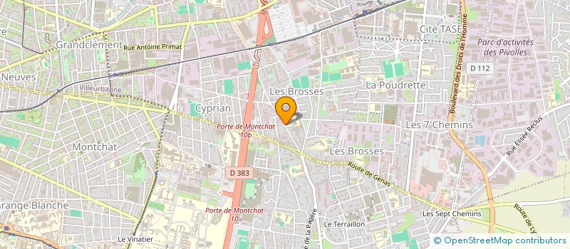 localisation de l'entreprise ASSOCIATION SPORTIVE SCOLAIRE SEVERINE  VILLEURBANNE