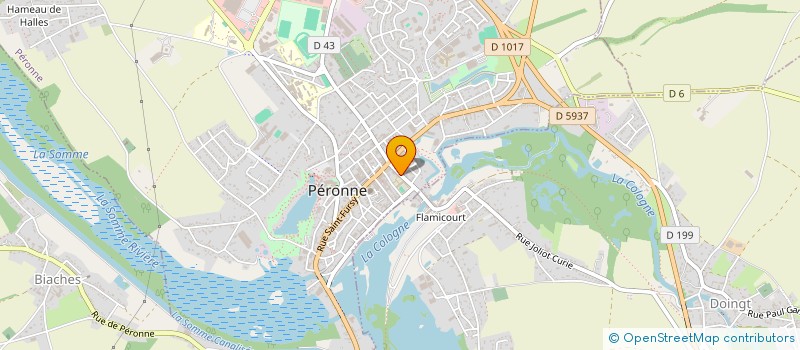 localisation de l'entreprise ASSOCIATION SPORTIVE SCOLAIRE U S E P DE L ECOLE PUBLIQUE DE PERONNE CENTRE GROUPE A  PERONNE