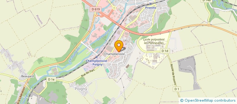 localisation de l'entreprise ASSOCIATION SPORTIVE SCOLAIRE U.S.E.P. DE LA VOULZIE  PROVINS