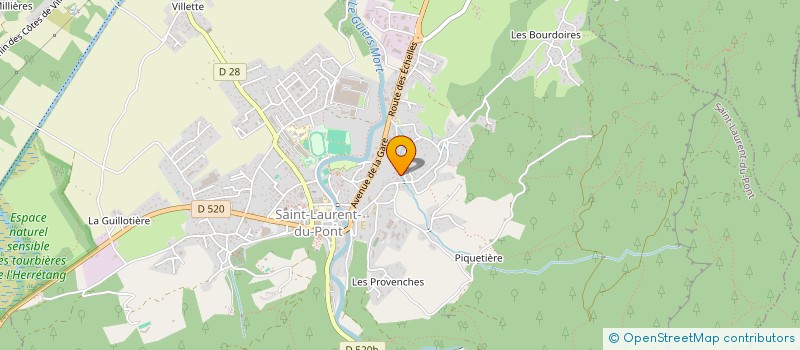 localisation de l'entreprise ASSOCIATION SPORTIVE SCOLAIRE U.S.E.P. ST LAURENT DU PON  SAINT-LAURENT-DU-PONT