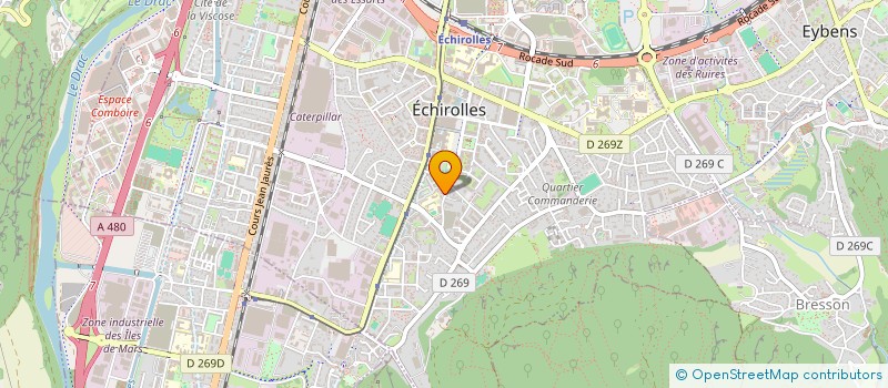 localisation de l'entreprise ASSOCIATION SPORTIVE SCOLAIRE U.S.E.P. (UNION SPORTIVE DE L'ENSEIGNEMENT DU PREMIER DEGRE) DE L'ECOLE PAUL LANGEVIN MIXT  ECHIROLLES