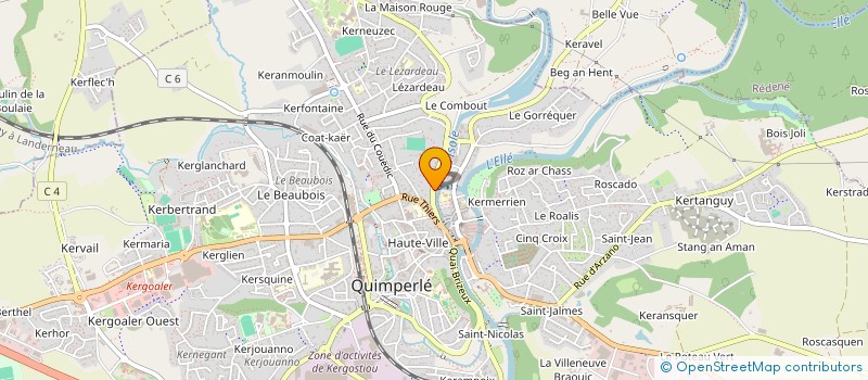 localisation de l'entreprise ASSOCIATION SPORTIVE SCOLAIRE UNIVERSITAIRE DU LEP DE QUIMPERLE à QUIMPERLE