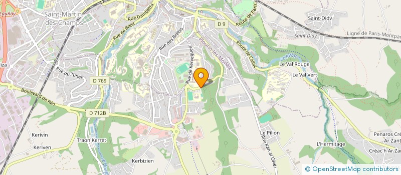 localisation de l'entreprise ASSOCIATION SPORTIVE SCOLAIRE USEP  PLOURIN-LES-MORLAIX