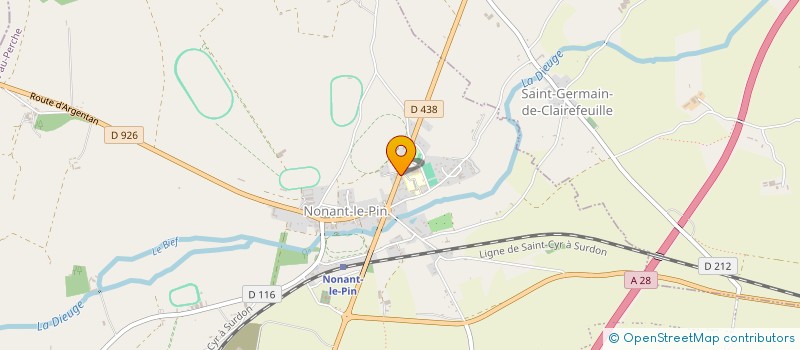 localisation de l'entreprise ASSOCIATION SPORTIVE SCOLAIRE USEP DE L'ECOLE DE NONANT LE PIN  MERLERAULT-LE-PIN