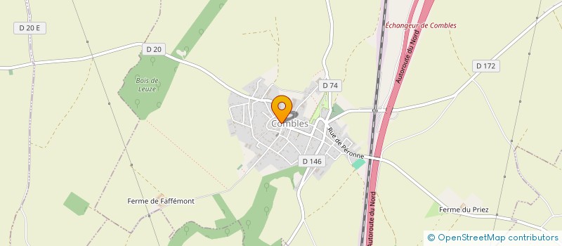 localisation de l'entreprise ASSOCIATION SPORTIVE SCOLAIRE USEP ECOLE DE COMBLES 80  COMBLES