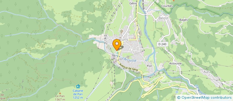 localisation de l'entreprise ASSOCIATION SPORTIVE SCOLAIRE USEP ECOLE DE LARUNS  LARUNS