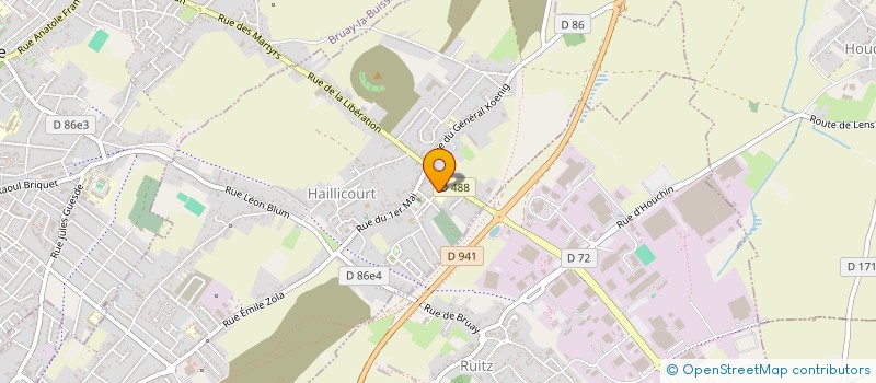 localisation de l'entreprise ASSOCIATION SPORTIVE SCOLAIRE USEP ET SOCIO-CULTURELLE  HAILLICOURT