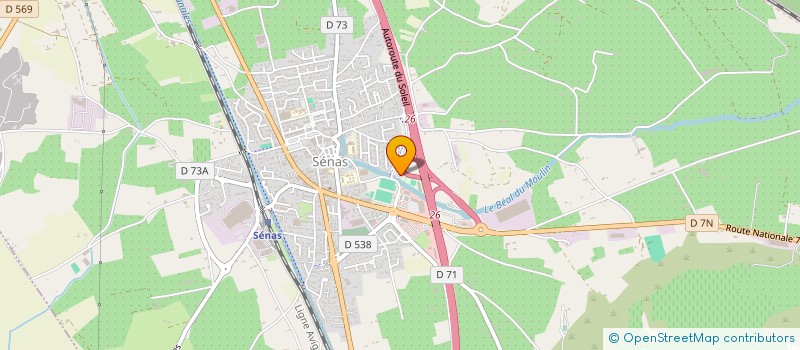 localisation de l'entreprise ASSOCIATION SPORTIVE SENAS TENNIS  SENAS