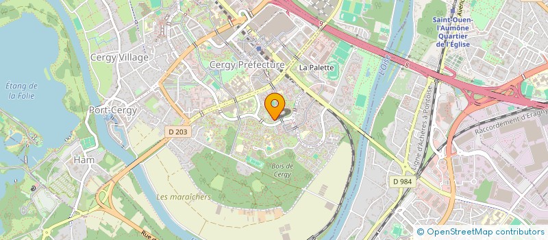 localisation de l'entreprise ASSOCIATION SPORTIVE SHABAB  CERGY