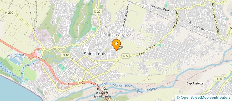 localisation de l'entreprise ASSOCIATION SPORTIVE, SOCIALE ET CULTURELLE OLYMPIAKOS DE SAINT-LOUIS (A.S.S.C. OLYMPIAKOS) à SAINT-LOUIS