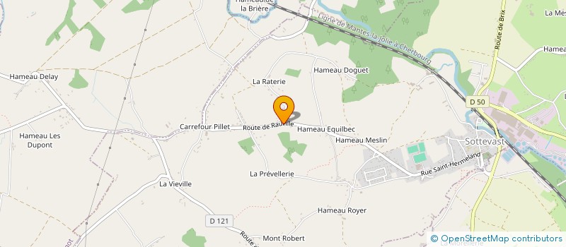 localisation de l'entreprise ASSOCIATION SPORTIVE SOTTEVAST JUDO-JUJITSU  SOTTEVAST