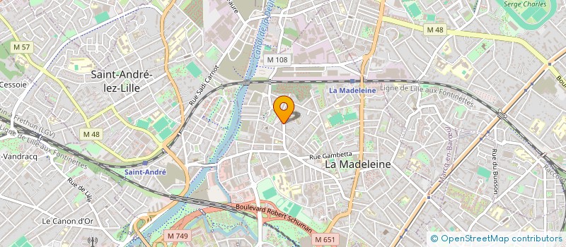 localisation de l'entreprise ASSOCIATION SPORTIVE SQUASH BADMINTON MADELEINOISE à LA MADELEINE