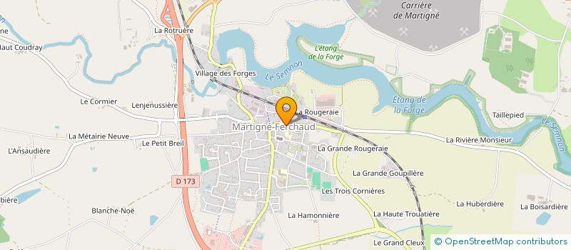 localisation de l'entreprise ASSOCIATION SPORTIVE ST JOSEPH  MARTIGNE-FERCHAUD