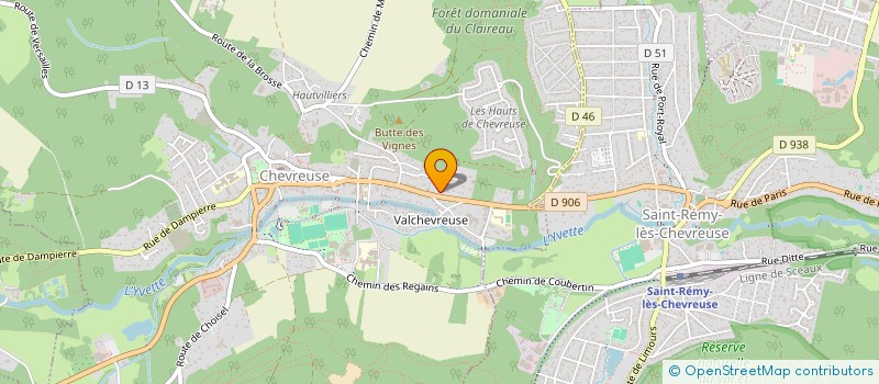 localisation de l'entreprise ASSOCIATION SPORTIVE U.S.E.P. (UNION SPORTIVE ENSEIGNEMENT PREMIER DEGRE)  JEAN-PIAGET-CHEVREUSE  CHEVREUSE