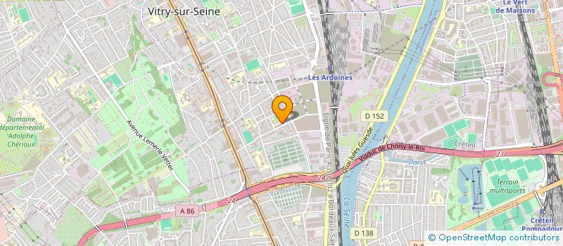 localisation de l'entreprise ASSOCIATION SPORTIVE ULTRA-MARINE à VITRY-SUR-SEINE