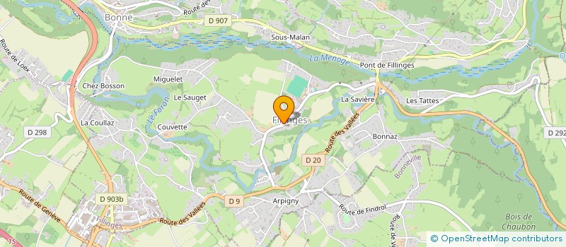 localisation de l'entreprise ASSOCIATION SPORTIVE USEP DES ECOLES DE FILLINGES  FILLINGES