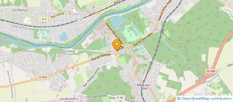 localisation de l'entreprise ASSOCIATION SPORTIVE USEP ECOLE MIXTE DU CENTRE  MERY-SUR-OISE