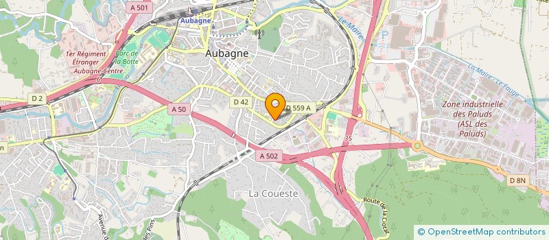 localisation de l'entreprise ASSOCIATION SPORTIVE USEP ECOLE PUBLIQUE MIXTE II MERMOZ  AUBAGNE