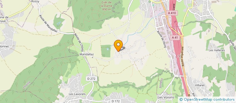 localisation de l'entreprise ASSOCIATION SPORTIVE WHU SHU, ECOLE HU YING DAO ANNECY, ART MARTIAL TRADITIONNEL  ALLONZIER-LA-CAILLE