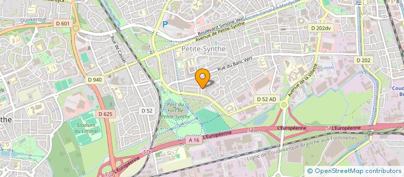 localisation de l'entreprise ASSOCIATION SPORTS ADAPTES DU BANC VERT à DUNKERQUE