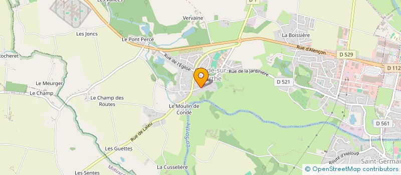 localisation de l'entreprise ASSOCIATION SPORTS ET LOISIRS à CONDE-SUR-SARTHE