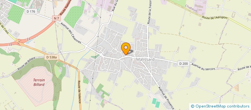 localisation de l'entreprise ASSOCIATION SPORTS ET LOISIRS  MALISSARD