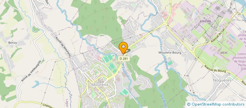 localisation de l'entreprise ASSOCIATION SPORTS ET LOISIRS DE LA COMMUNAUTE DE COMMUNE DE LACQ à MOURENX