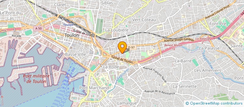 localisation de l'entreprise ASSOCIATION SPORTS ET LOISIRS DU CENTRE83 (ASLC83)  TOULON