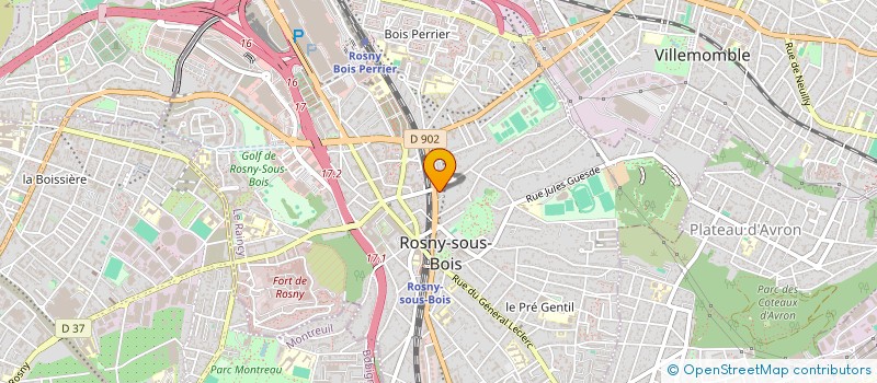 localisation de l'entreprise ASSOCIATION SPORTS ET LOISIRS DU COMMISSARIAT DE POLICE DE ROSNY-SOUS-BOIS à ROSNY-SOUS-BOIS