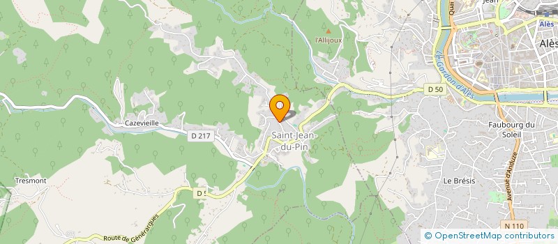 localisation de l'entreprise ASSOCIATION SPORTS LOISIRS ET JEUNESSE  SAINT-JEAN-DU-PIN