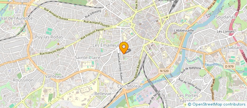 localisation de l'entreprise ASSOCIATION SPORTS & LOISIRS LIMOUSIN à LIMOGES