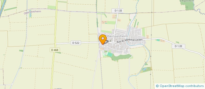 localisation de l'entreprise ASSOCIATION SPORTS LOISIRS OBERSAASHEIM   OBERSAASHEIM
