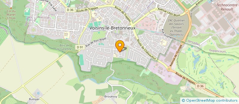 localisation de l'entreprise ASSOCIATION SPORTS- SOLIDARITE à VOISINS-LE-BRETONNEUX