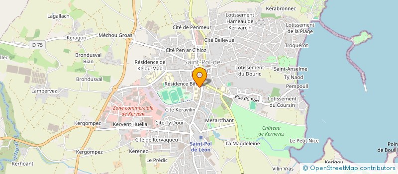 localisation de l'entreprise ASSOCIATION SPORTVIE SCOLAIRE L'ELAN DU KREISKER  SAINT-POL-DE-LEON