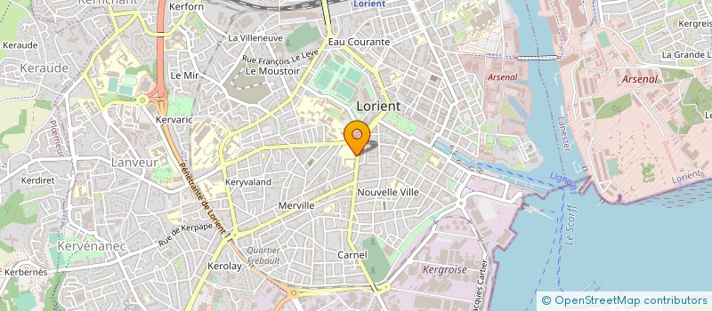 localisation de l'entreprise ASSOCIATION SQUASH LORIENTAIS  LORIENT