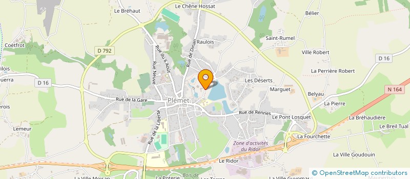 localisation de l'entreprise ASSOCIATION ST HUBERT DES PROPRIETAIRES ET CHASSEURS DE PLEMET  PLEMET