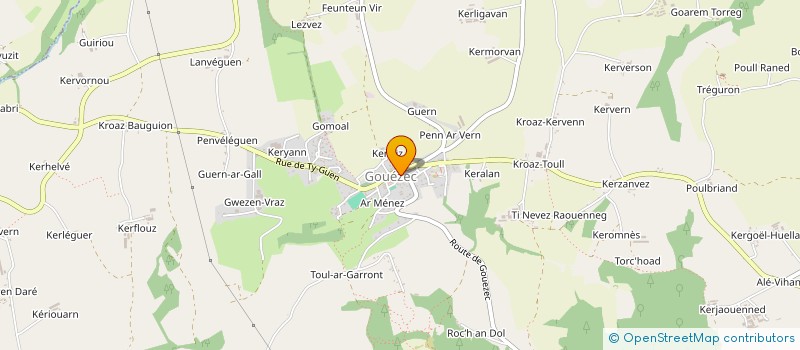 localisation de l'entreprise ASSOCIATION STE BARBE SANTEZ BARBA PONT COBLANT  GOUEZEC