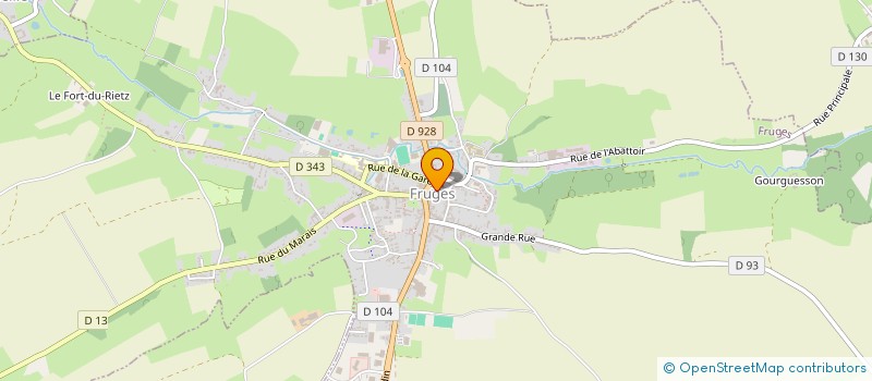 localisation de l'entreprise ASSOCIATION STE BERNADETTE DE FRUGES ET ENVIRONS  FRUGES