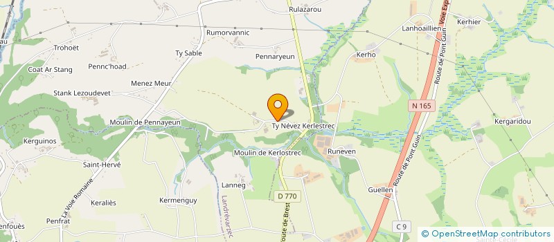 localisation de l'entreprise ASSOCIATION STRUCTURES VAGABONDES  LANDREVARZEC