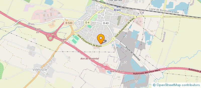 localisation de l'entreprise ASSOCIATION SUD POKER CLUB  BRAM