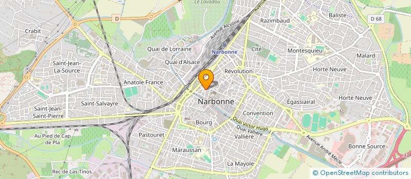 localisation de l'entreprise ASSOCIATION SUI GENERIS  NARBONNE