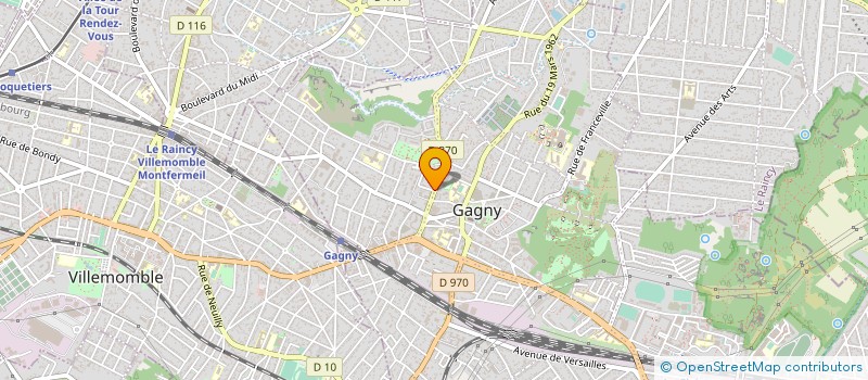 localisation de l'entreprise ASSOCIATION SURSALT  GAGNY