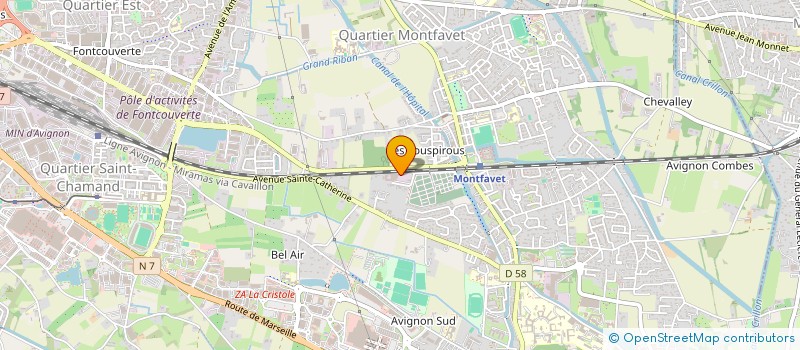 localisation de l'entreprise ASSOCIATION SYMPATHIQUE BOULE DE MONTFAVET  AVIGNON